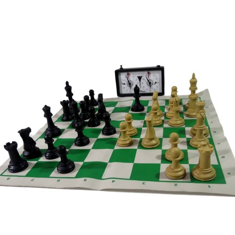 Jogo de xadrez profissional e tabuleiro
