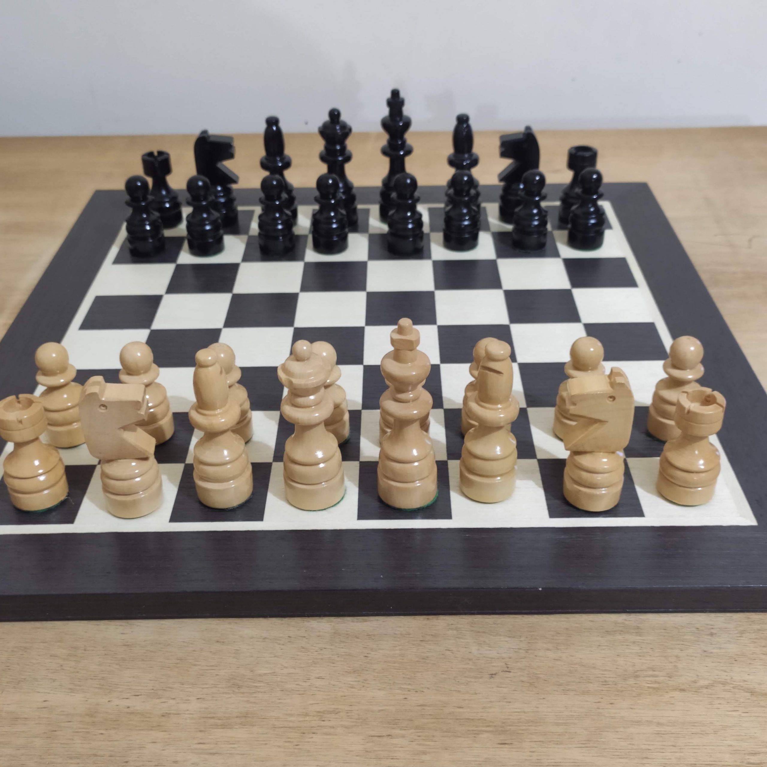Conjunto de mesa de xadrez de jogo de tabuleiro de xadrez premium, conjunto  de xadrez de madeira para adultos crianças peças de xadrez artesanais