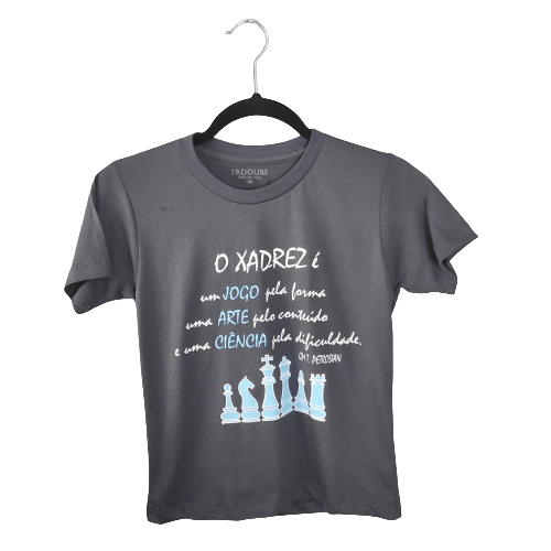 Camiseta infantil Xadrez jogo arte e ciência